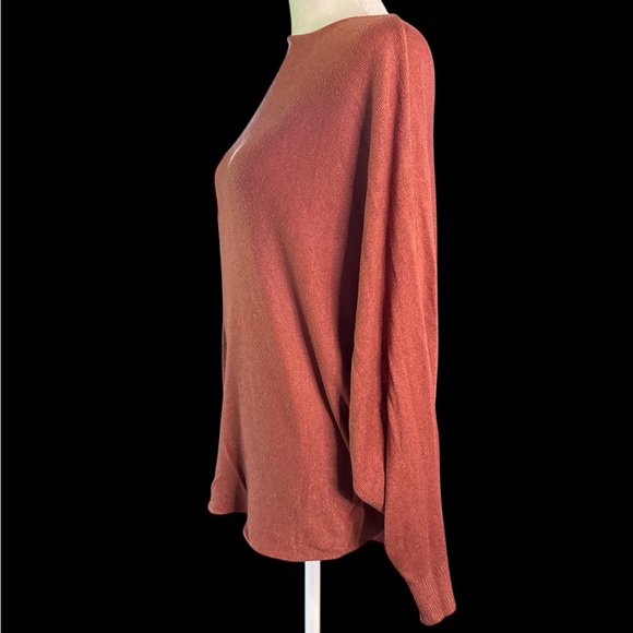 Elegant Rust Cowl Neck Sweater - Picture 2 of 4